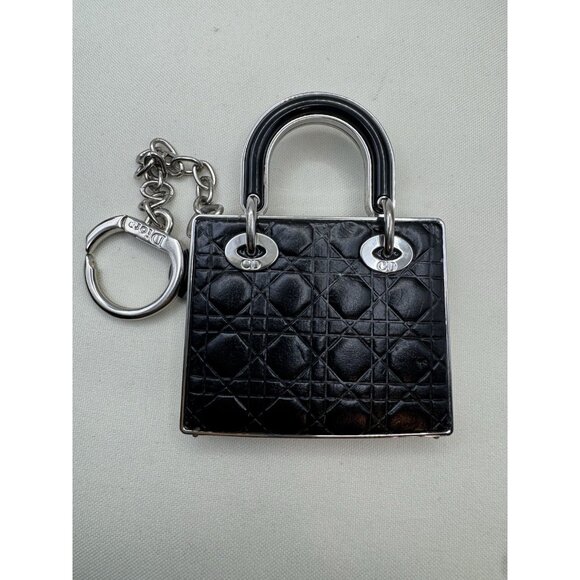 Dior Cosmetics Lady Dior Bag Charm Key Ring /Touch Up For Face Lip Gently used - Picture 2 of 9